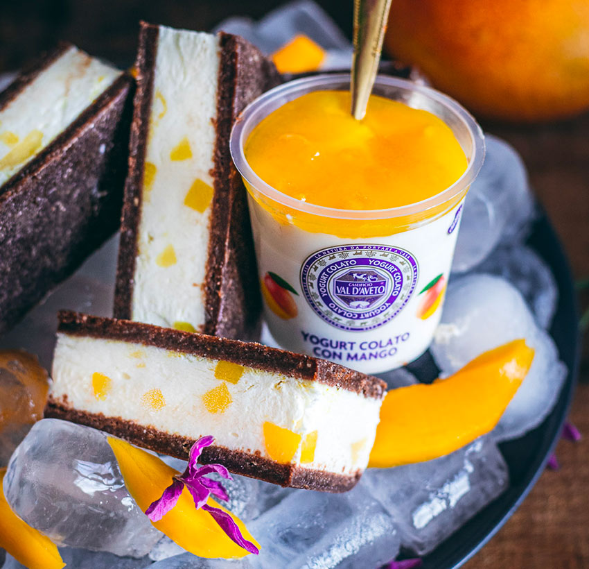 Sandwich gelato con Yogurt con Mango (senza glutine)