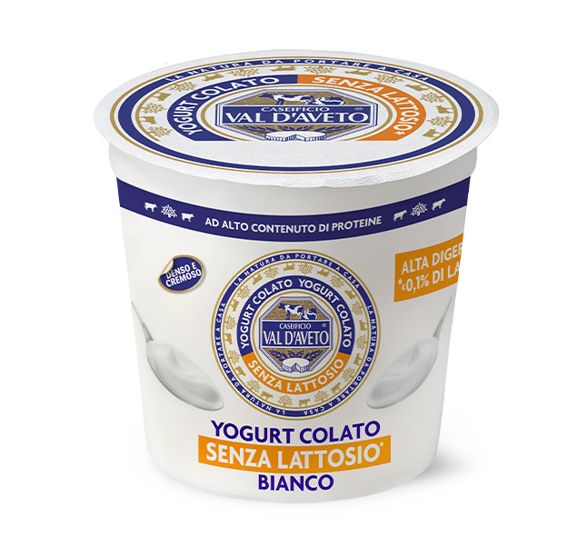 yogurt bianco colato senza lattosio Val d'Aveto